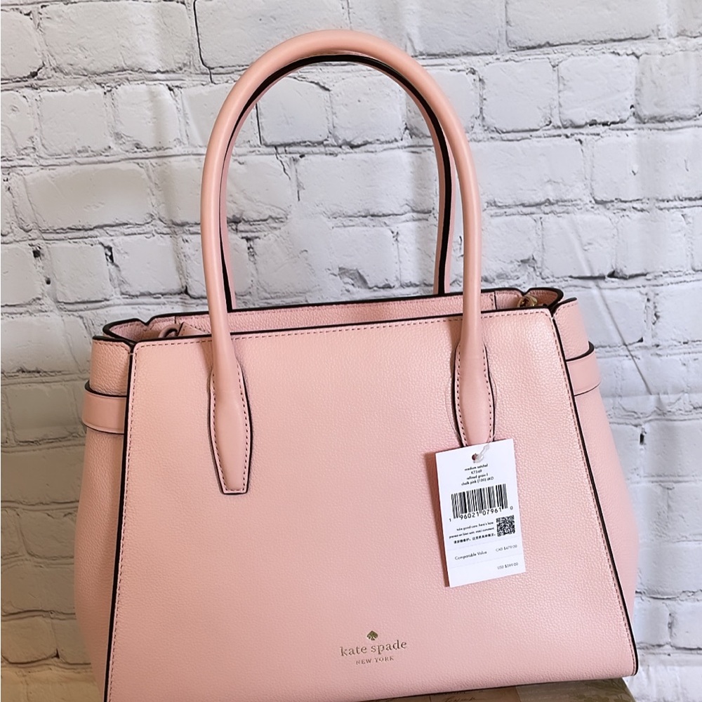 *KATE Spade ♠️ *Lucia  Refined Grain LEATHER MEDIUM SATCH - Picture 5 of 13